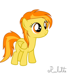 Size: 1024x1126 | Tagged: safe, artist:rulette, spitfire, pegasus, pony, g4, alternate hairstyle, female, filly, show accurate, simple background, solo, transparent background, younger