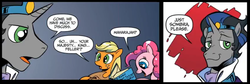 Size: 859x288 | Tagged: safe, idw, official comic, applejack, king sombra, pinkie pie, g4, spoiler:comic, spoiler:comic18, dictionary, good king sombra, stupid sexy good king sombra, stupid sexy sombra