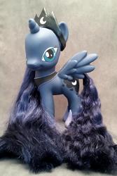 Size: 682x1024 | Tagged: safe, artist:hannaliten, princess luna, g4, customized toy, irl, photo, solo, styling size, toy