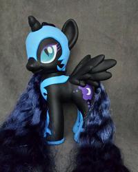 Size: 820x1024 | Tagged: safe, artist:hannaliten, nightmare moon, g4, customized toy, irl, photo, styling size, toy