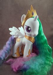 Size: 730x1024 | Tagged: safe, artist:hannaliten, princess celestia, g4, customized toy, irl, photo, styling size, toy