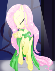 Size: 1943x2490 | Tagged: safe, artist:morgwaine, fluttershy, fanfic:bride of discord, g4, beautiful, clothes, cute, dress, female, shyabetes, solo, stupid sexy fluttershy