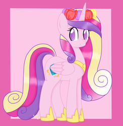 Size: 1400x1433 | Tagged: safe, artist:ashourii, princess cadance, g4, female, solo