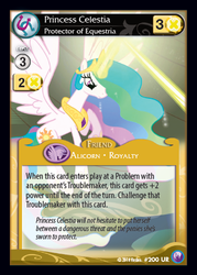 Size: 341x476 | Tagged: safe, enterplay, princess celestia, canterlot nights, g4, my little pony collectible card game, ccg, female, solo