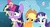 Size: 1136x619 | Tagged: safe, screencap, applejack, rarity, twilight sparkle, alicorn, pony, g4, my little pony: friendship is magic, twilight's kingdom, female, hub logo, mare, twilight sparkle (alicorn)