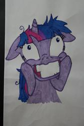 Size: 640x960 | Tagged: safe, artist:eillahwolf, twilight sparkle, g4, female, solo, traditional art, twilight snapple