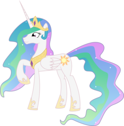 Size: 3175x3228 | Tagged: safe, artist:eillahwolf, princess celestia, g4, female, high res, raised hoof, solo