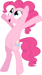 Size: 2301x4112 | Tagged: safe, artist:eillahwolf, pinkie pie, earth pony, pony, g4, belly, bipedal, female, simple background, solo, transparent background