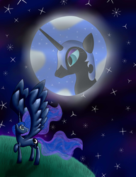 Size: 5006x6508 | Tagged: safe, artist:eillahwolf, nightmare moon, princess luna, g4, absurd resolution, female, solo