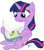 Size: 1200x1374 | Tagged: artist needed, safe, twilight sparkle, fallout equestria, g4, book, female, reading, solo