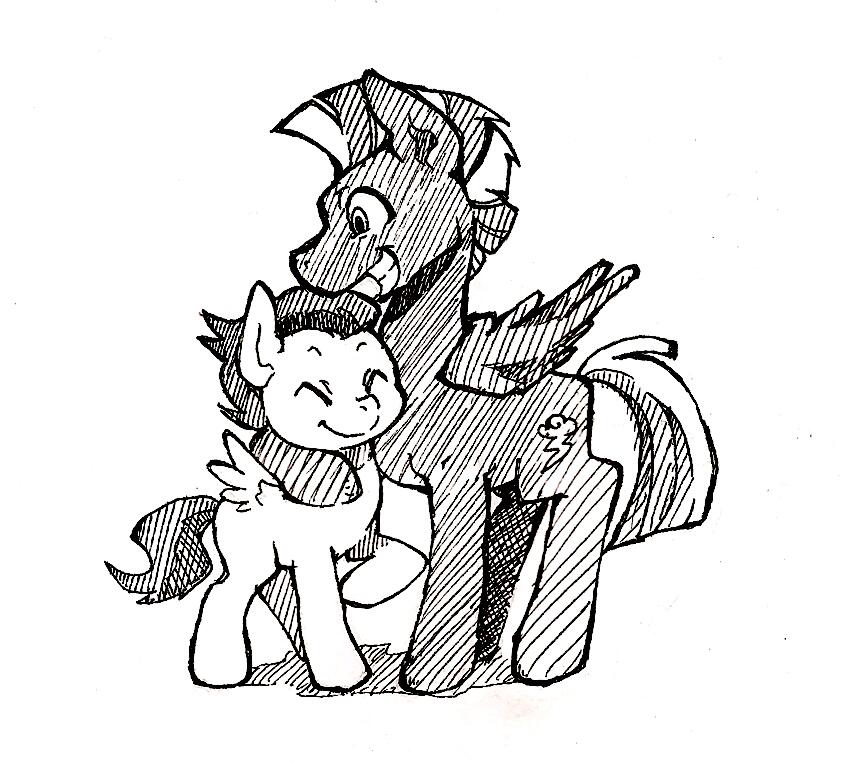 #622540 - safe, artist:hobilo, rumble, thunderlane, pegasus, pony, g4 ...