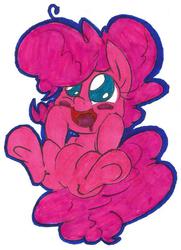 Size: 777x1071 | Tagged: safe, artist:krazykari, artist:leadhooves, pinkie pie, g4, colored, female, solo