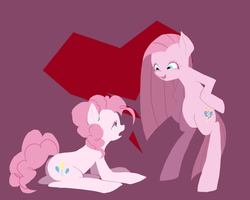 Size: 1280x1024 | Tagged: safe, artist:tsuyukomiharu, pinkie pie, g4, crying, duality, female, pinkamena diane pie, pixiv, solo