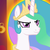 Size: 1000x1000 | Tagged: safe, screencap, princess celestia, alicorn, pony, g4, my little pony: friendship is magic, twilight's kingdom, >:), faic, female, glowing, implied lord tirek, mare, meme, smirk, solo, trollestia, u mad