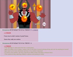 Size: 767x599 | Tagged: safe, lord tirek, crystal pony, pony, g4, twilight's kingdom, /mlp/, 4chan, 4chan screencap, nose piercing, nose ring, piercing, septum piercing, text