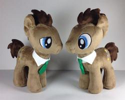 Size: 734x588 | Tagged: safe, doctor whooves, time turner, earth pony, pony, g4, 4de, irl, male, photo, plushie, stallion, twitter