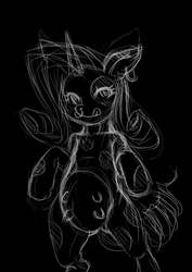 Size: 2480x3507 | Tagged: safe, artist:big mouse, rarity, cow, g4, female, grayscale, high res, monochrome, pixiv, raricow, solo, species swap, udder