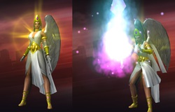 Size: 961x614 | Tagged: safe, artist:sakuratenshi, princess celestia, human, g4, city of heroes, crappy, female, humanized, solo