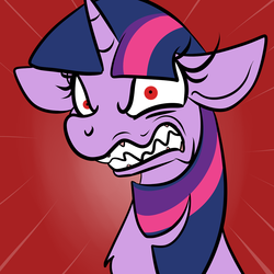 Size: 1280x1280 | Tagged: safe, artist:irishthorns, twilight sparkle, g4, angry, female, solo