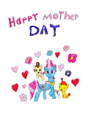 Size: 2550x3509 | Tagged: safe, artist:pokeneo1234, cup cake, pound cake, pumpkin cake, g4, high res, mother's day