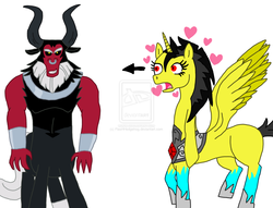 Size: 1600x1224 | Tagged: safe, artist:flashhedgehog, lord tirek, oc, centaur, g4, twilight's kingdom, duo