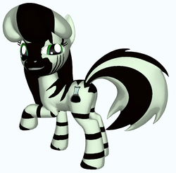 Size: 651x644 | Tagged: safe, oc, oc only, oc:emerald brew, zebra, ponylumen, 3d pony creator, solo