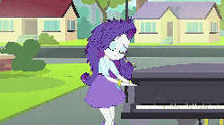 Size: 883x497 | Tagged: safe, screencap, rarity, equestria girls, g4, my little pony equestria girls: rainbow rocks, player piano, animated, beautiful, blinking, boots, bracelet, clothes, cute, fabulous, female, flirting, gif, hair flip, hairpin, high heel boots, jewelry, lidded eyes, messy hair, musical instrument, piano, raribetes, shoes, skirt, solo