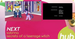 Size: 1292x680 | Tagged: safe, twilight sparkle, alicorn, pony, g4, official, twilight's kingdom, chase (transformers), crossover, female, littlest pet shop, mare, optimus prime, sunil nevla, the hub, transformers, transformers rescue bots, twilight sparkle (alicorn)