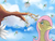 Size: 800x600 | Tagged: dead source, safe, artist:misspolycysticovary, fluttershy, pony, g4, female, flower, solo, tree branch