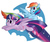 Size: 6000x5000 | Tagged: safe, artist:bloodyhellhayden, rainbow dash, twilight sparkle, alicorn, pony, g4, my little pony: friendship is magic, twilight's kingdom, absurd resolution, female, mare, twilight sparkle (alicorn)