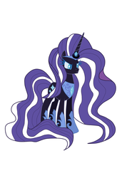 Size: 1024x1382 | Tagged: safe, artist:rulette, nightmare rarity, g4, female, simple background, solo, white background