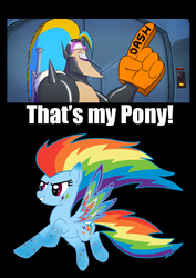 Size: 1000x1416 | Tagged: safe, rainbow dash, g4, killgar, meme, rainbow power, starbarians, that's my pony, that's my x