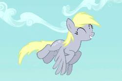 Size: 1500x1000 | Tagged: safe, screencap, derpy hooves, pegasus, pony, g4, animated, female, happy, mare, solo