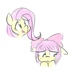 Size: 900x900 | Tagged: safe, artist:pegacornss, fluttershy, g4, alternate hairstyle, cute, female, floppy ears, frown, looking away, open mouth, portrait, short hair, short mane, shy, shyabetes, solo