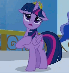 Size: 359x378 | Tagged: safe, screencap, princess luna, twilight sparkle, alicorn, pony, g4, animated, female, mare, twilight sparkle (alicorn)
