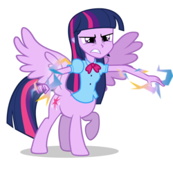 Size: 2000x2000 | Tagged: dead source, safe, artist:ldear, twilight sparkle, centaur, pony, equestria girls, g4, twilight's kingdom, female, high res, magic, seraphicalicorn, simple background, solo, super saiyan princess, this isn't even my final form, transparent background, twilight sparkle (alicorn), vector, what has magic done