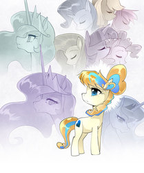 Size: 600x717 | Tagged: safe, artist:yukina-namagaki, applejack, fluttershy, pinkie pie, princess celestia, princess luna, rainbow dash, rarity, twilight sparkle, oc, pony, g4, mane six, simple background, white background