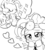 Size: 1023x1132 | Tagged: safe, artist:momo, pinkie pie, g4, abs, cute, diapinkes, doctor, duality, grayscale, head mirror, japanese, monochrome