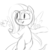 Size: 900x900 | Tagged: safe, artist:pegacornss, fluttershy, g4, female, grayscale, monochrome, simple background, solo