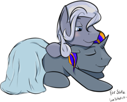 Size: 2000x1600 | Tagged: safe, artist:sidekick, hoity toity, oc, oc:slate tales, g4, blanket, clean, gay, hoity, male, shipping, slate, slate tales, snuggling