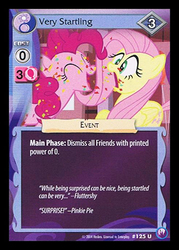 Size: 344x480 | Tagged: safe, enterplay, fluttershy, pinkie pie, canterlot nights, g4, my little pony collectible card game, ccg
