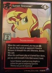 Size: 300x419 | Tagged: safe, enterplay, sunset shimmer, pony, unicorn, canterlot nights, g4, my little pony collectible card game, ccg, female, solo
