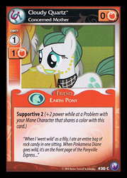 Size: 344x480 | Tagged: safe, enterplay, cloudy quartz, igneous rock pie, canterlot nights, g4, my little pony collectible card game, ccg, ship:quartzrock