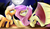 Size: 1024x602 | Tagged: safe, artist:madacon, applejack, fluttershy, bat pony, pony, bats!, g4, my little pony: friendship is magic, flutterbat, large wings, moon, wings