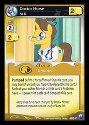 Size: 344x480 | Tagged: safe, enterplay, doctor horse, doctor stable, pony, canterlot nights, g4, my little pony collectible card game, ccg, house m.d., male, solo, stallion