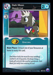 Size: 344x480 | Tagged: safe, enterplay, dark moon, graphite, pony, unicorn, canterlot nights, g4, my little pony collectible card game, ccg, male, solo, stallion