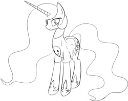 Size: 1280x1020 | Tagged: safe, artist:mcsadat, princess celestia, g4, clothes, female, grayscale, monochrome, shirt, solo