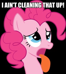 Size: 848x941 | Tagged: safe, pinkie pie, g4, female, image macro, meme, reaction image, solo, two and a half men