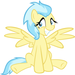 Size: 4909x4973 | Tagged: dead source, safe, artist:xebck, misty fly, pegasus, pony, g4, absurd resolution, cute, female, mare, simple background, solo, traditional art, transparent background, vector, wonderbolts