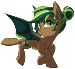 Size: 935x855 | Tagged: safe, artist:pepooni, oc, oc only, oc:harvest spice, bat pony, pony, solo